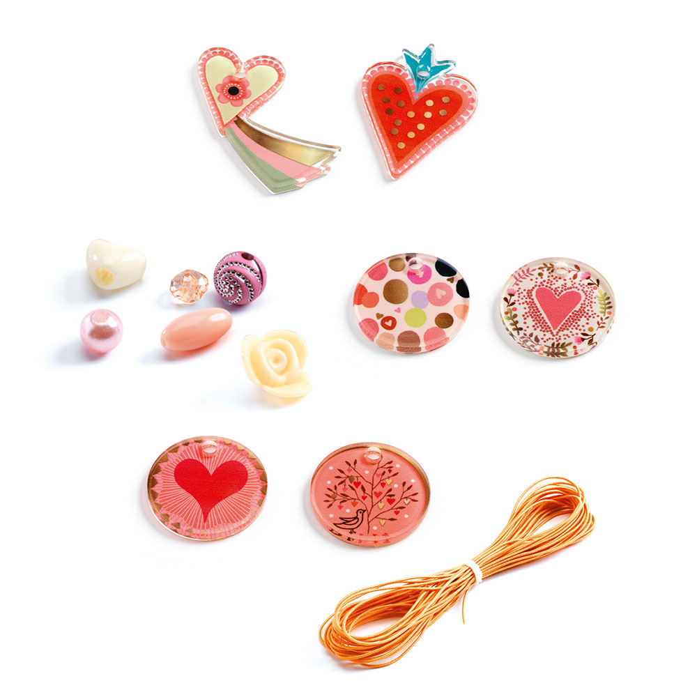 Djeco κατασκευή κοσμημάτων με διάφορες χάντρες "Καρδιές" - Image 2