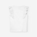 Λευκό T-shirt με κέντημα