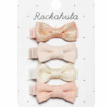 Linen Mini Bow Clips