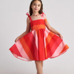 Φόρεμα-Scarlet Striped Backless Circle Dress