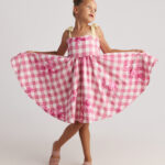 Φόρεμα-PINKLADY EMBROIDERED VICHY