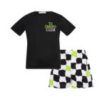 Βρεφικό σετ-Chess Neon Όνειρο T-Shirt And Allover Print Shorts