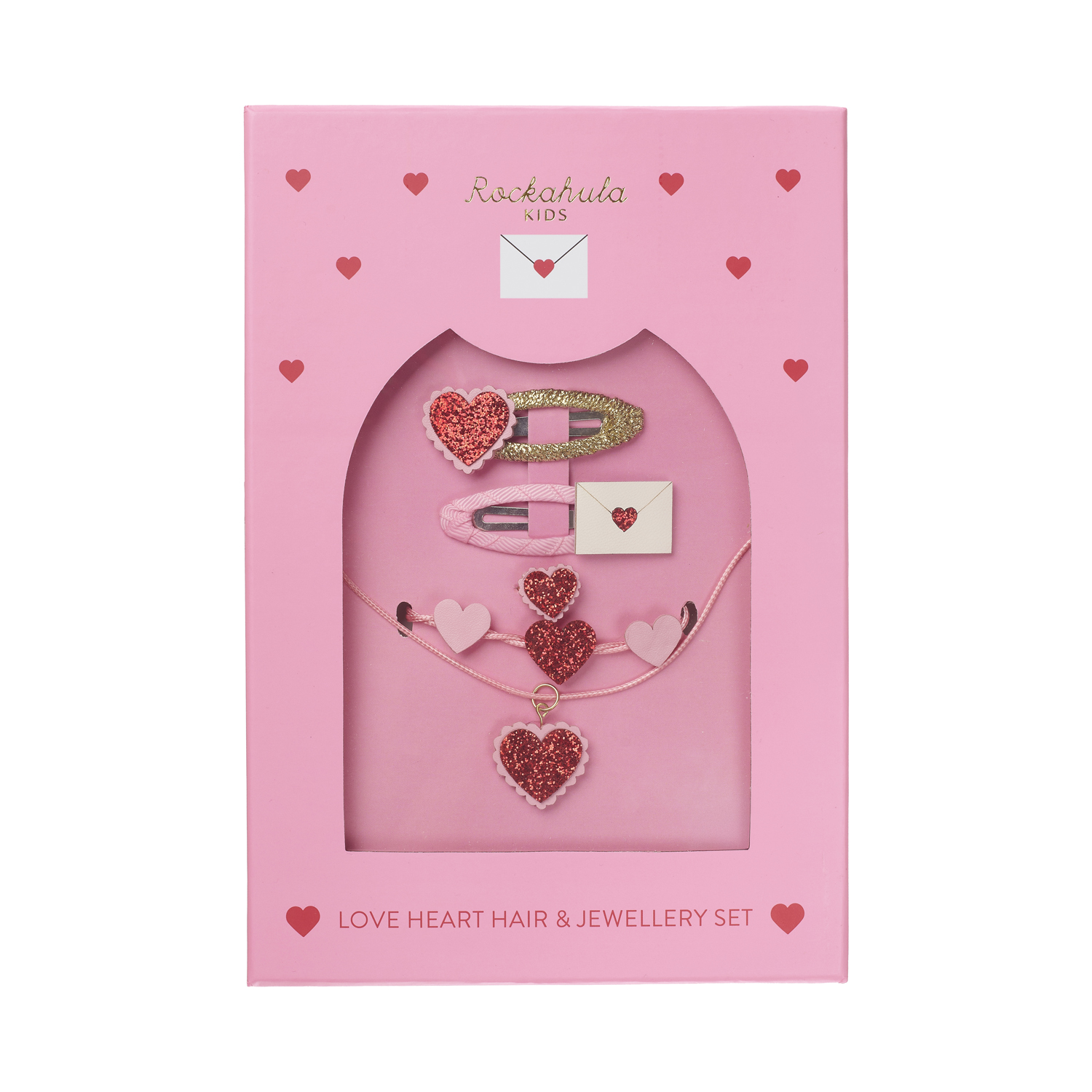 Love Hearts Hair and Jewellery Set