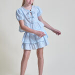 Σετ φουστα-τοπ καρο