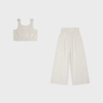 Σετ-crop top/pants neutral