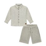 Σετ off white ριγέ