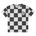 T-shirt dark grey καρό