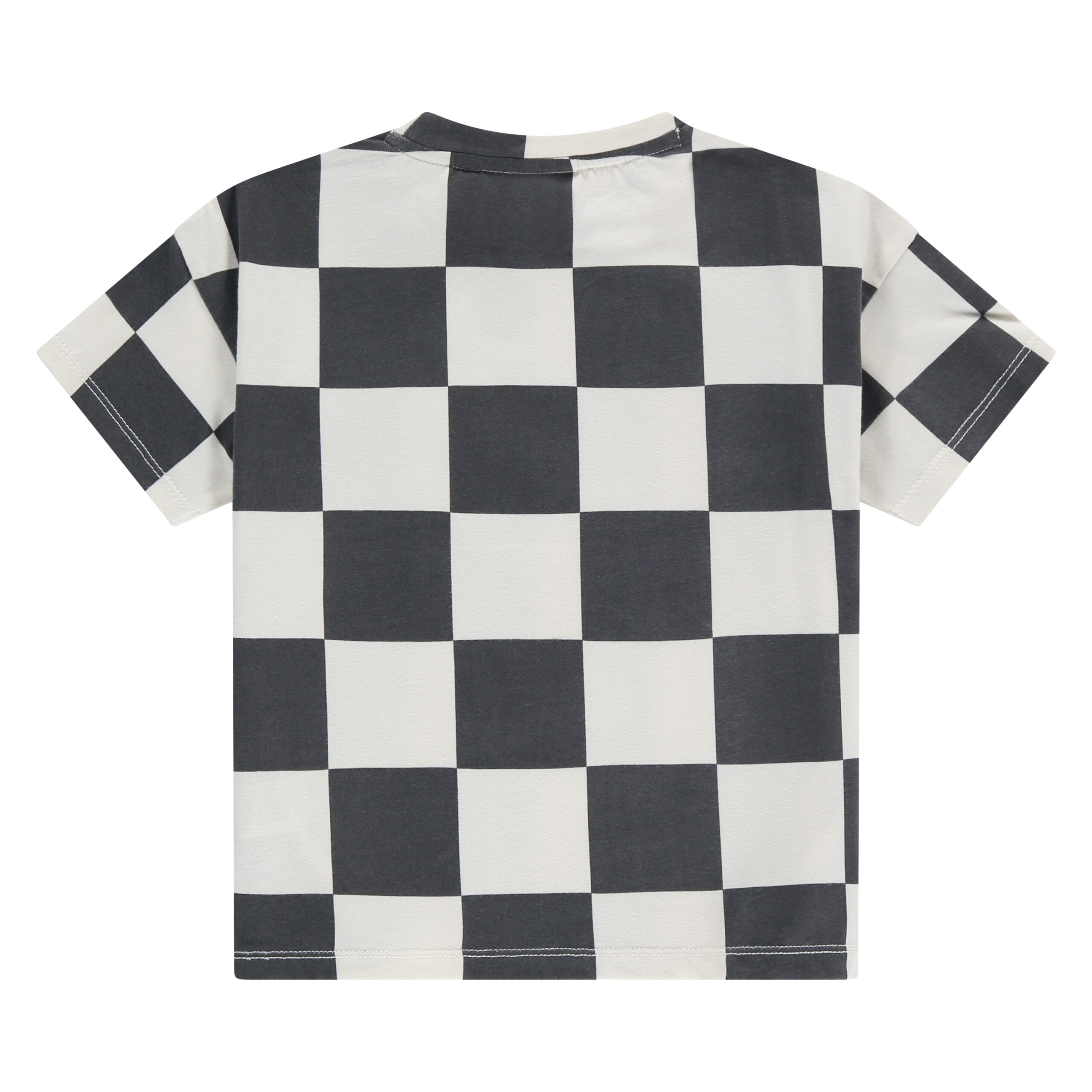 T-shirt dark grey καρό - Image 2